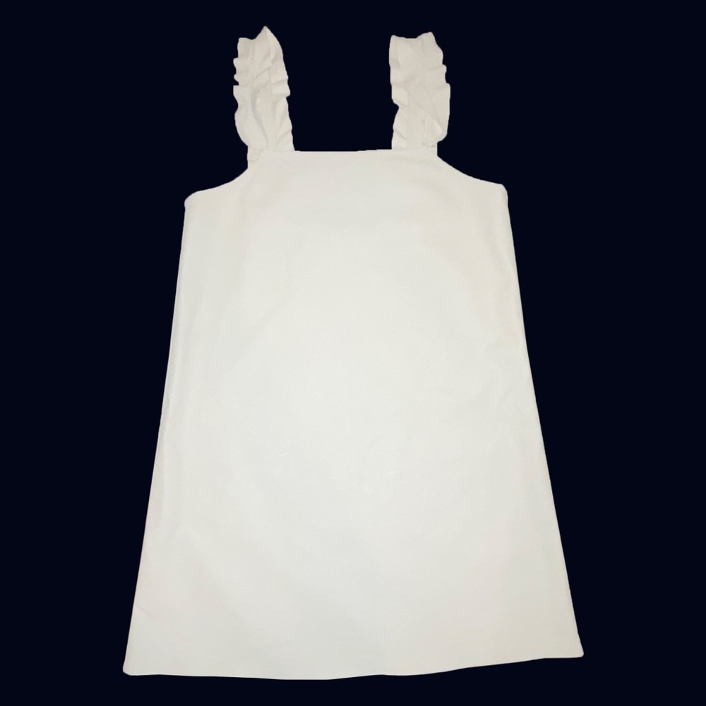 Zara White Leather Mini Dress, Medium